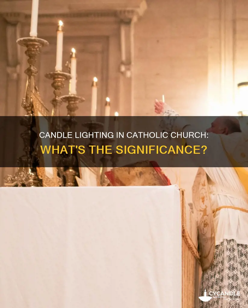 what are candles lit for at catholic church