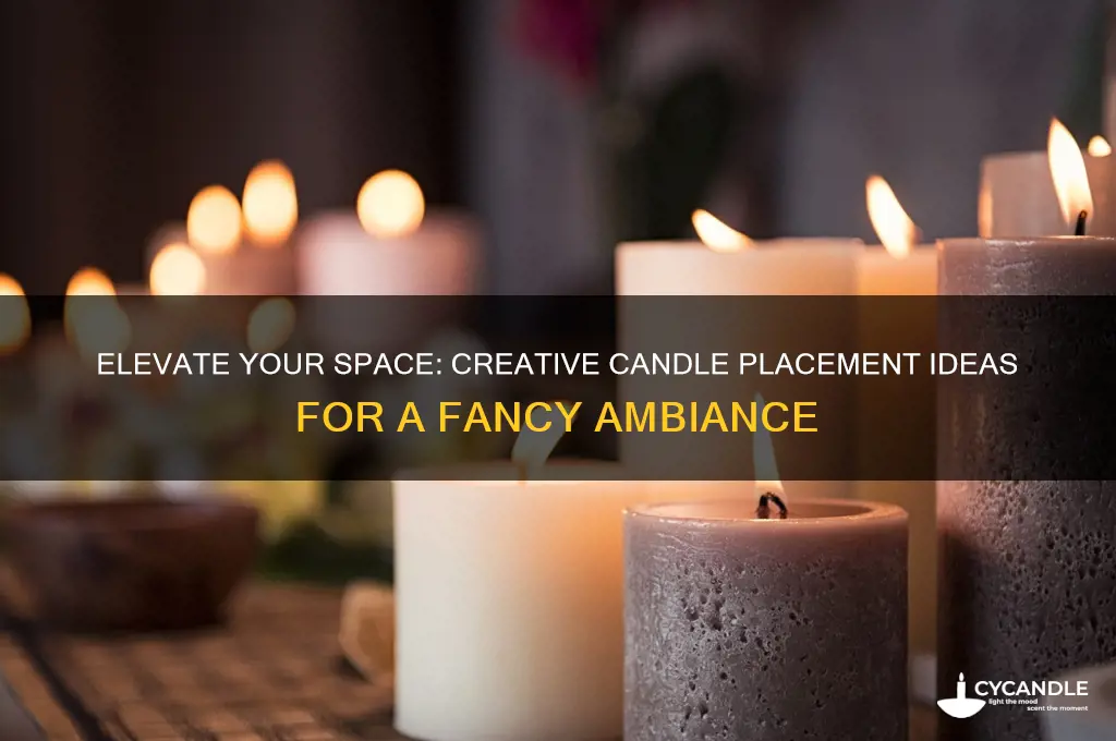what are candles placed to make it fancy
