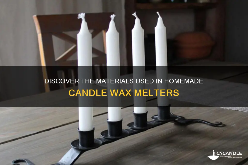 what are homemade candle wax melter made of
