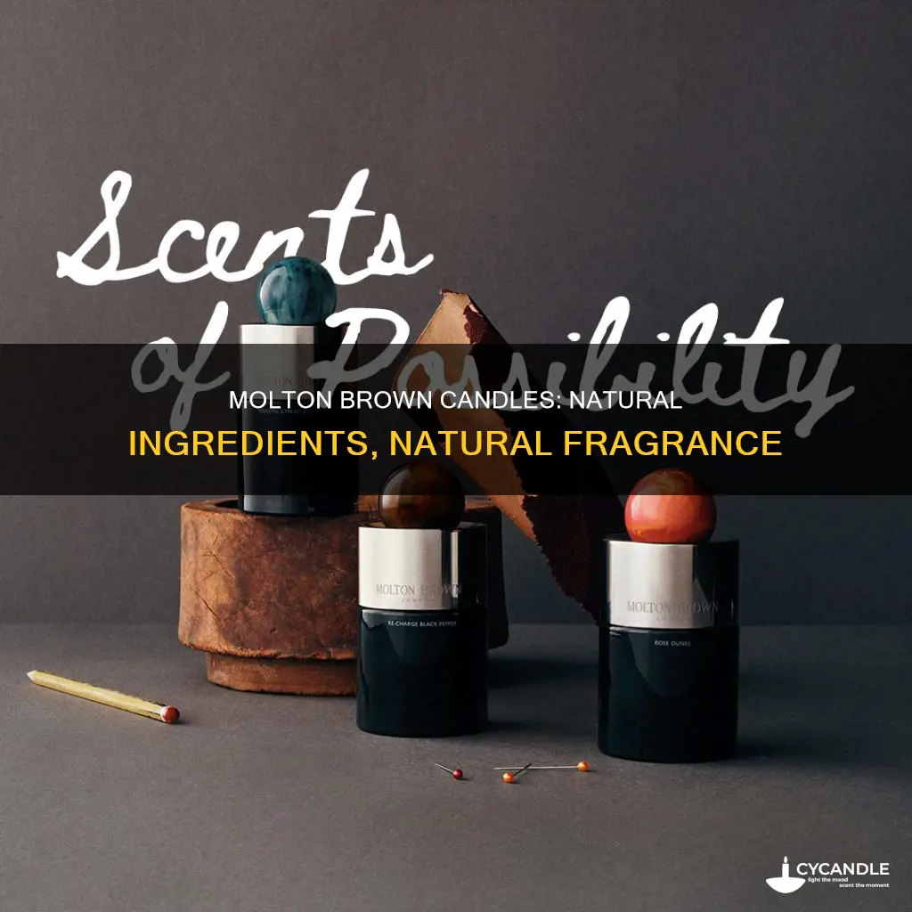 what are molton brown candles made from