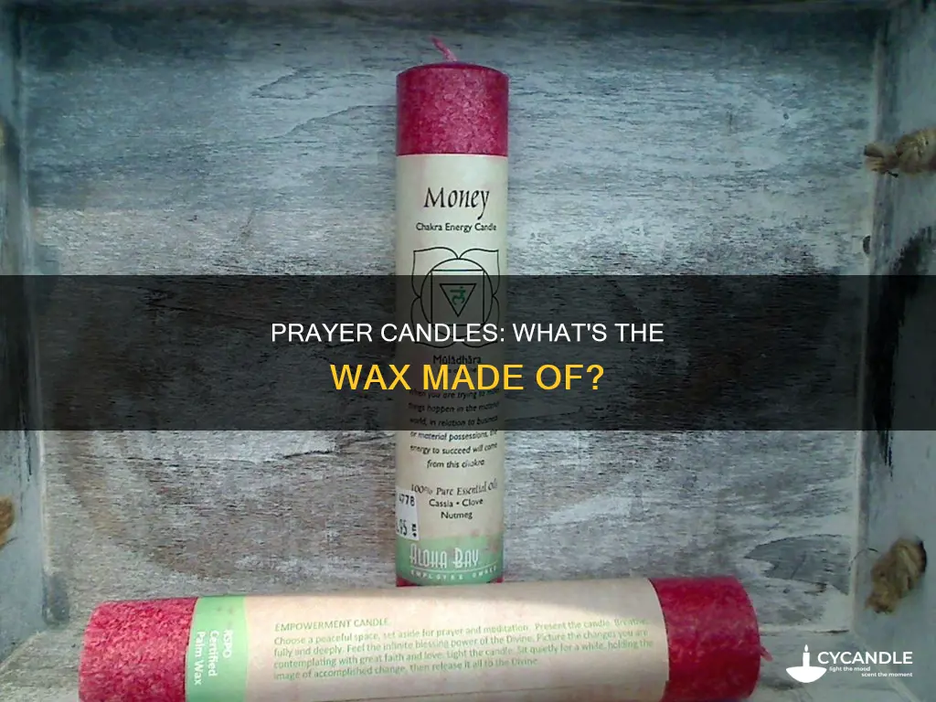 what are prayer candles made of