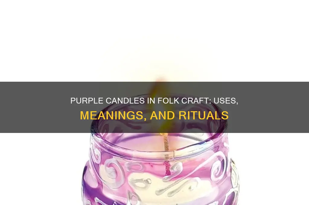 what are purple candles used for in folk craft