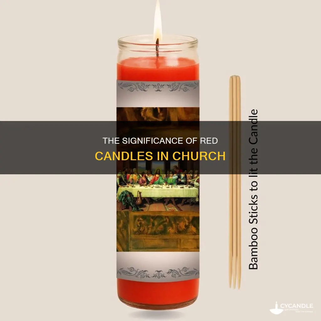 what are red candles at church