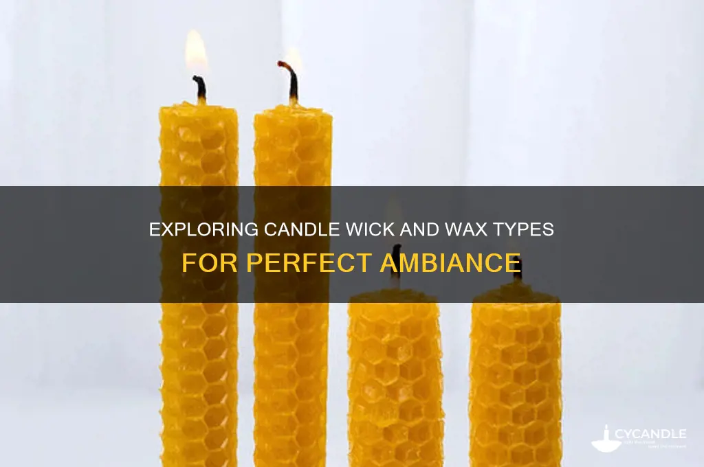 what are some different types of candle wick and wax