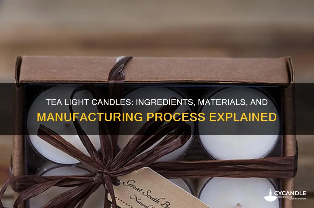 what are tea light candles made of