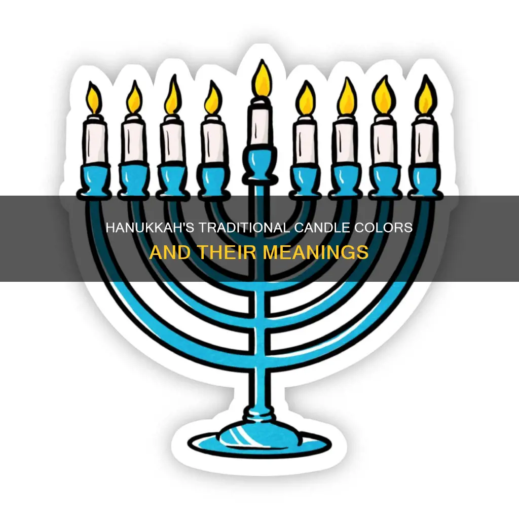 what are the 3 color of candles in hanukkah