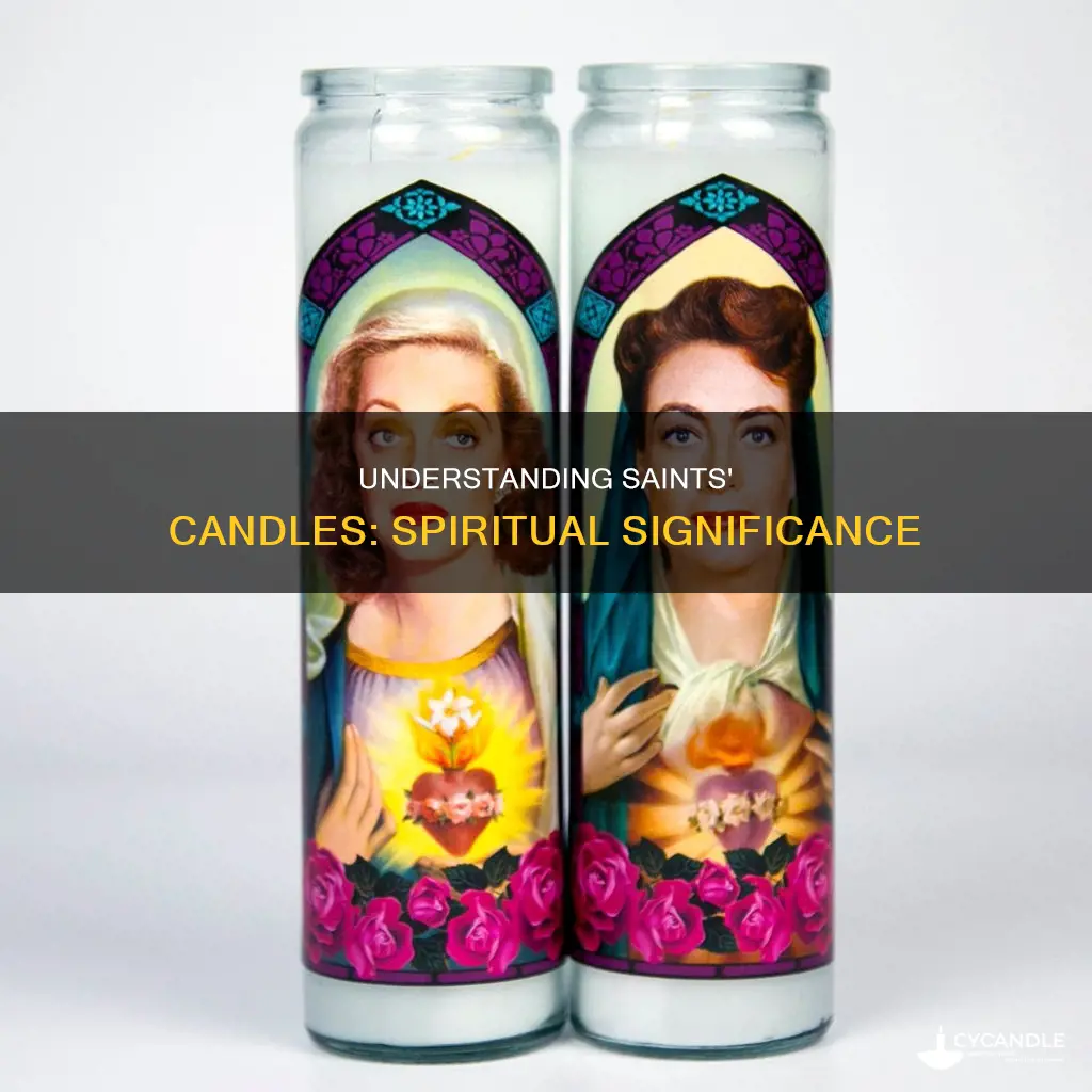 what are the candles called with saints of them