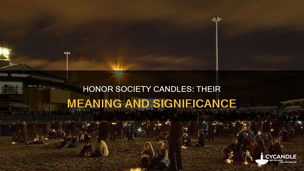 what are the candles in the national honor society