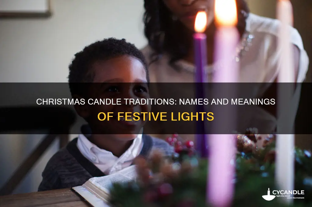 what are the candles lighted at christmas called