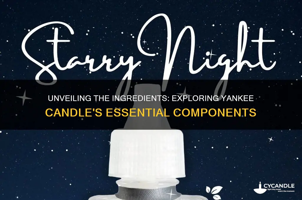 what are the components of a yankee candle