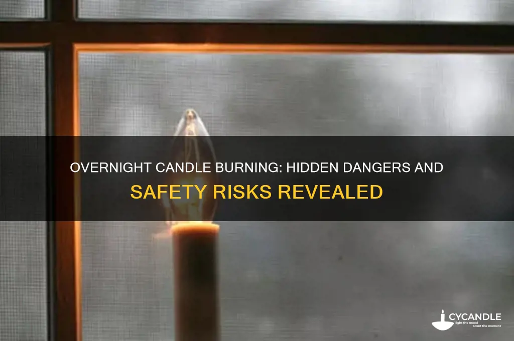 what are the dangers of burning a candle overnight