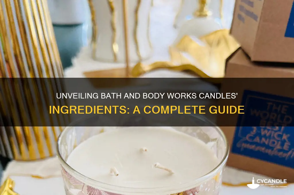 what are the ingredients in bath and body works candles