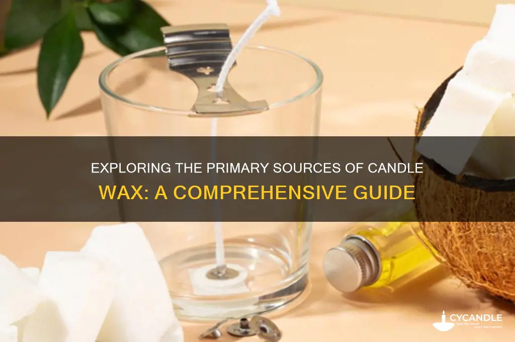 what are the main sources of candle wax