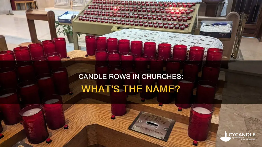 what are the rows of candles called in a church