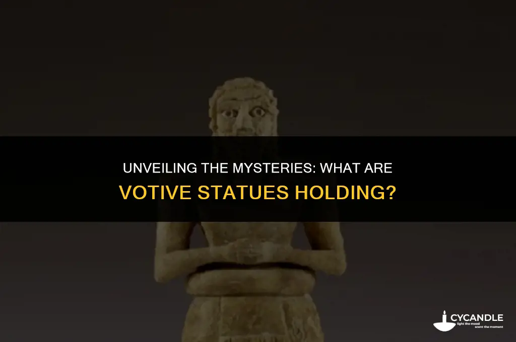 what are the votive statues holding