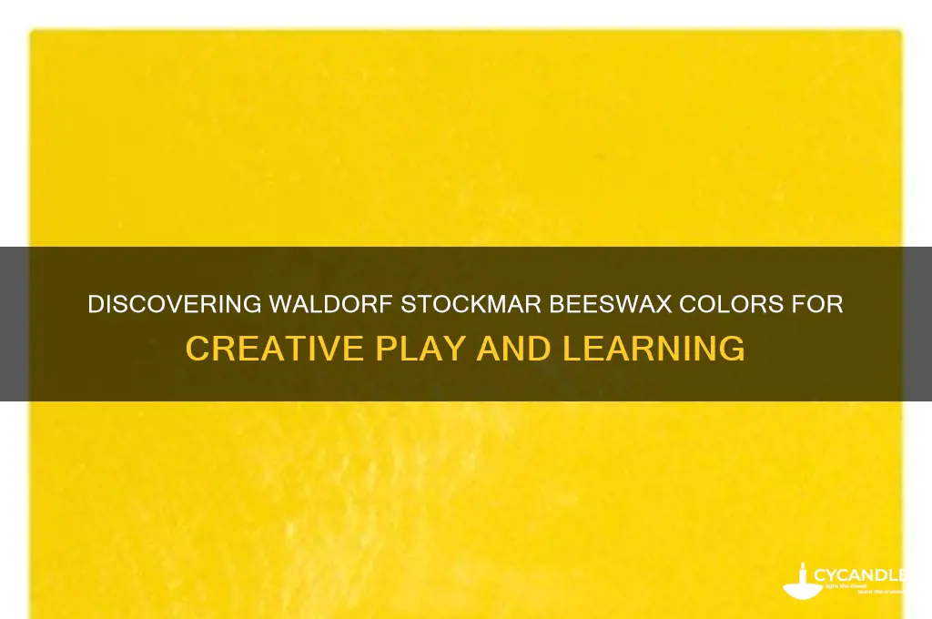 what are the waldorf colors for stockmar beeswax