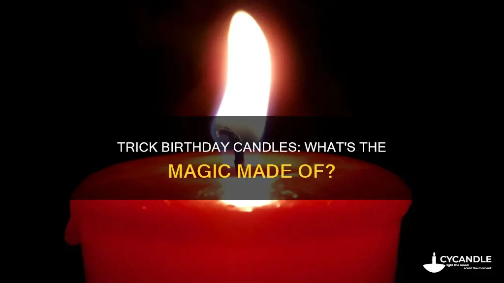 what are trick birthday candles made of