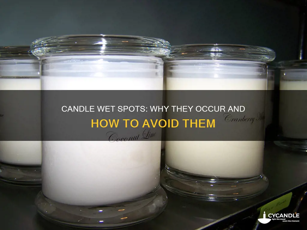 what are wet spots in candles