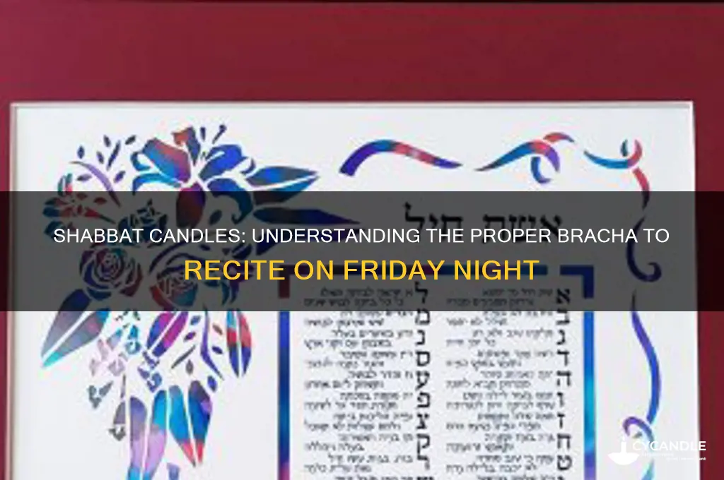 what bracha do i make on shabbas candles