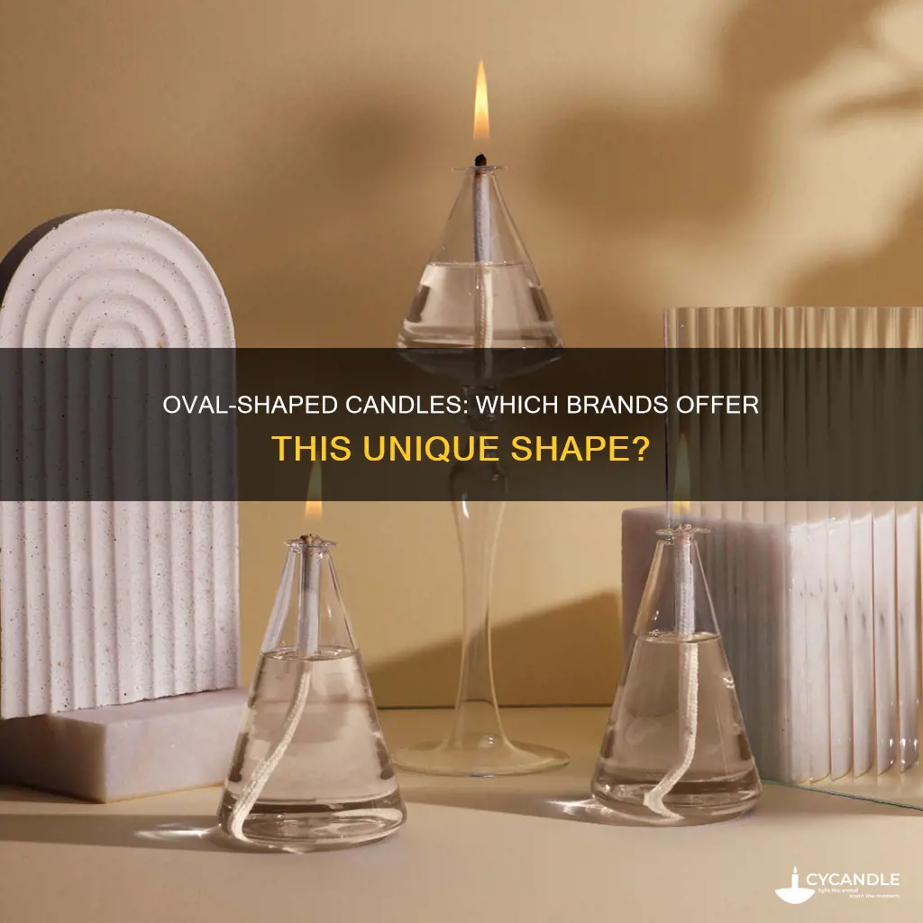 what brand of candle comes in oval shape glass