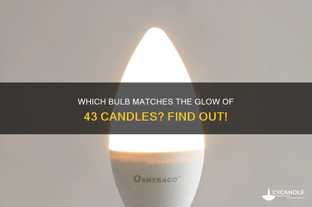 what bulb burns at 43 candles