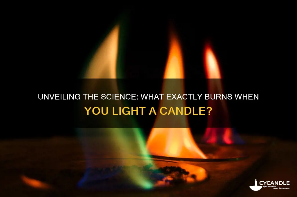 what burns when you light a candle