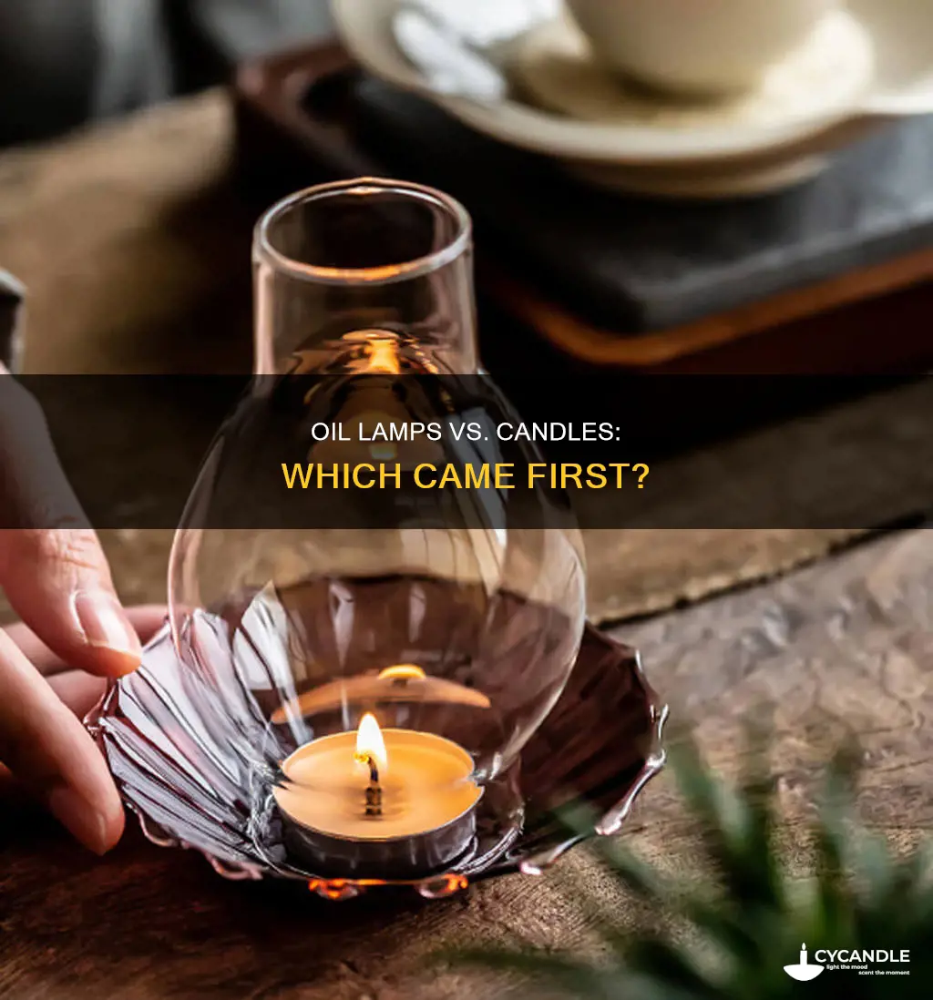 what came first oil lamp or candle