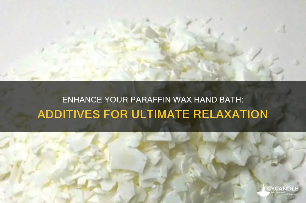 what can be added to paraffin wax hand baths