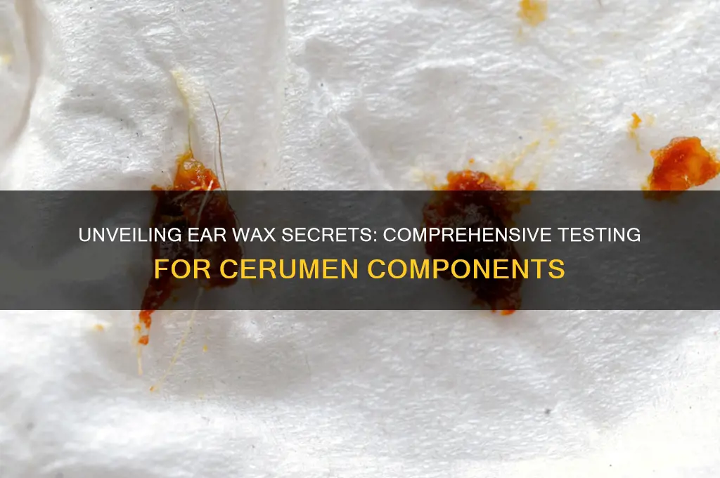 what can be tested for in cerumen ear wax