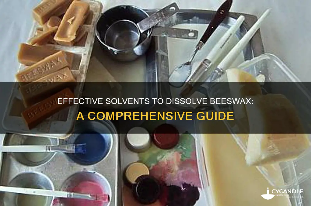 what can dissolve bee wax
