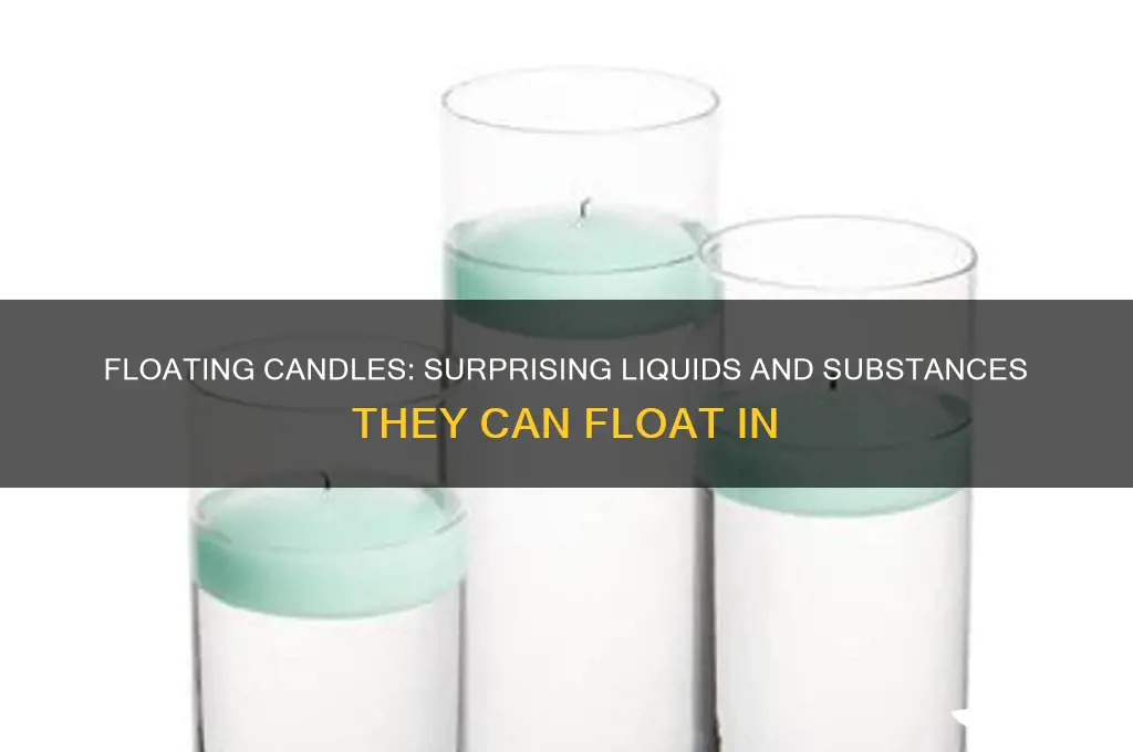 what can floating candles float in