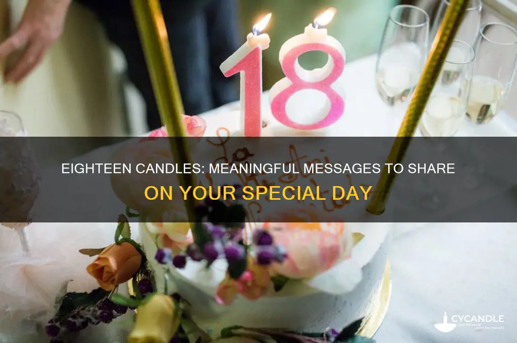 what can i say in 18 candles