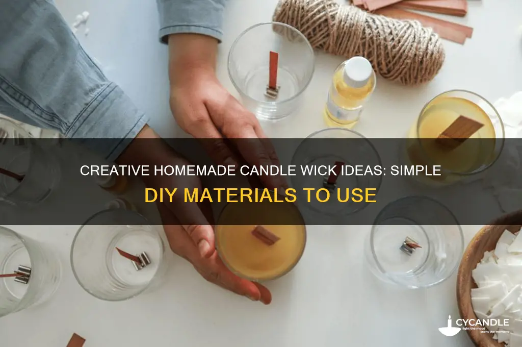 what can i use to make a homemade candle wick