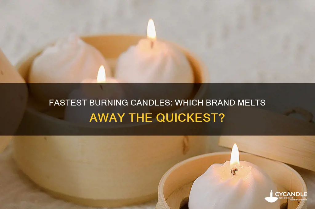 what candle brand burns the fastest