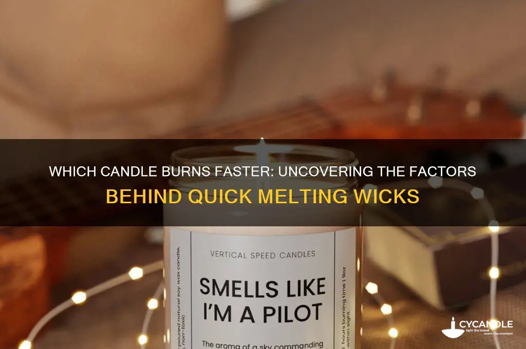 what candle burn faster