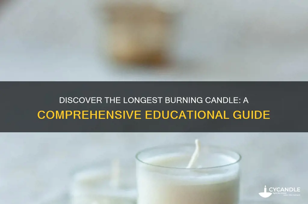 what candle burns longest edu