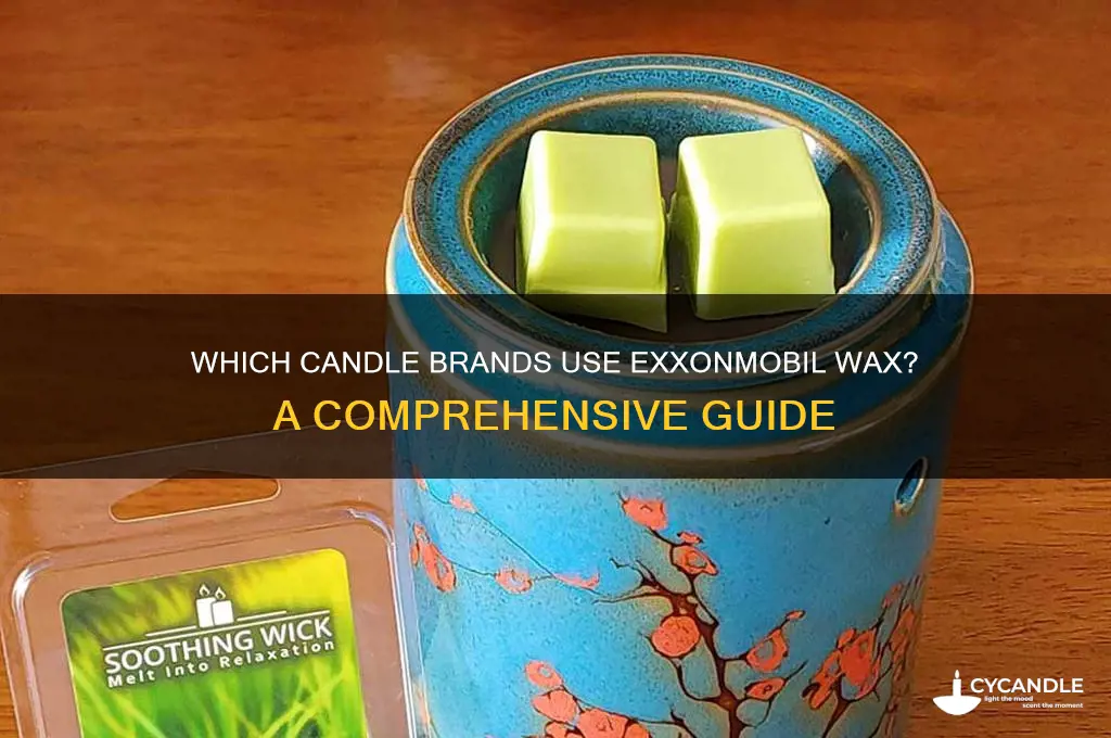 what candle company uses exxonmobil wax