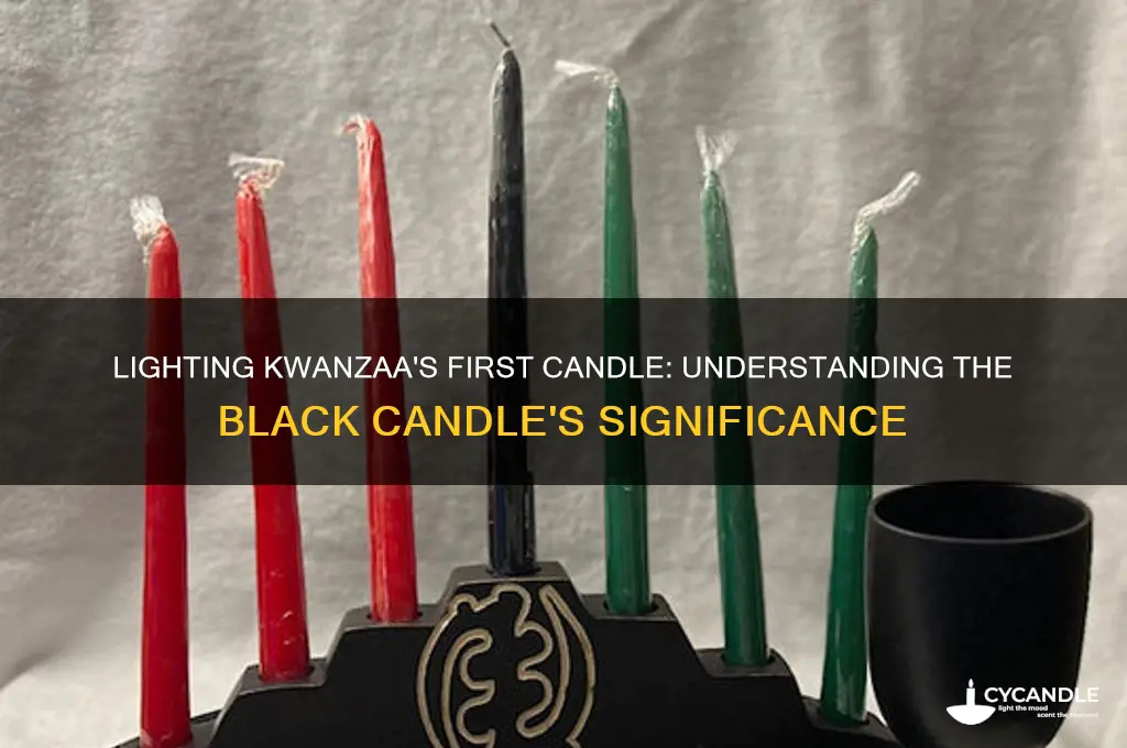 what candle do you light first for kwanzaa