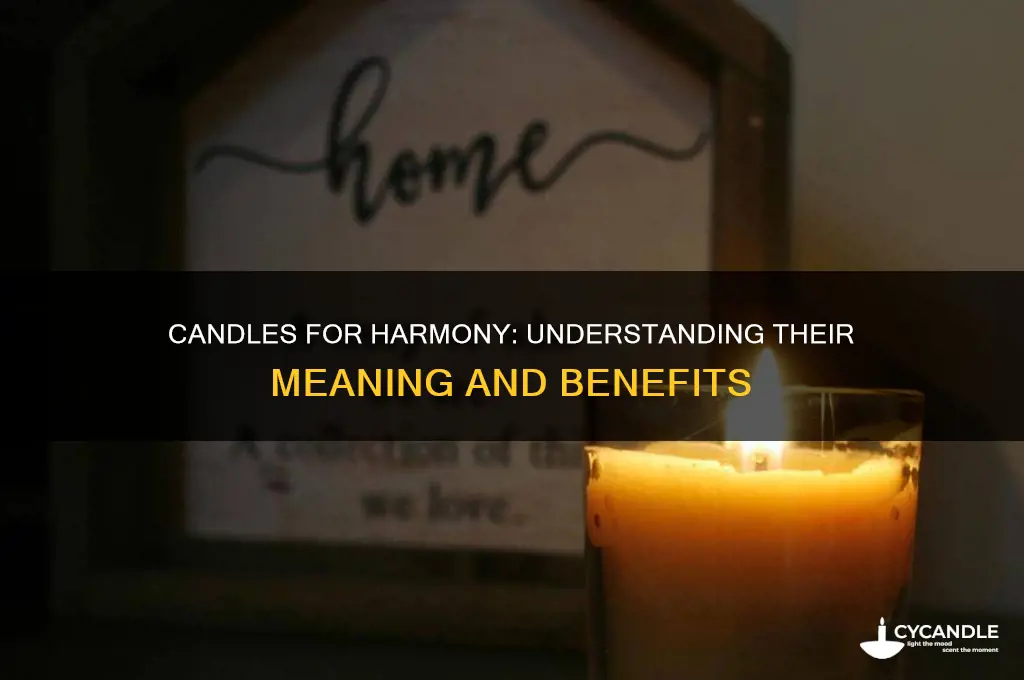 what candle promote harmony mean