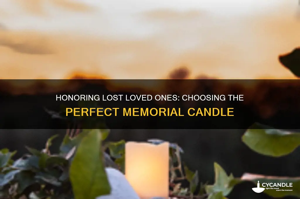 what candle to burn for loved ones who passed away