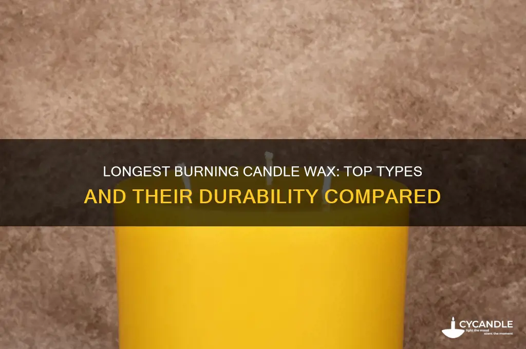 what candle wax burns the longest
