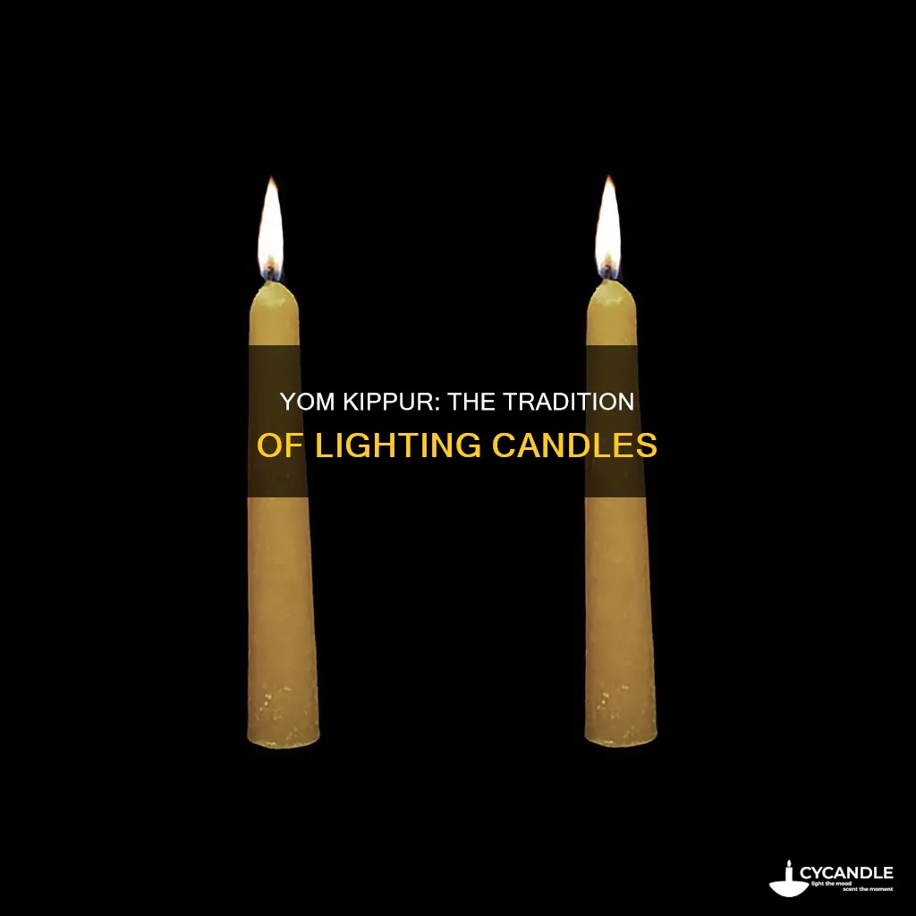 what candles are lit for yom kippur