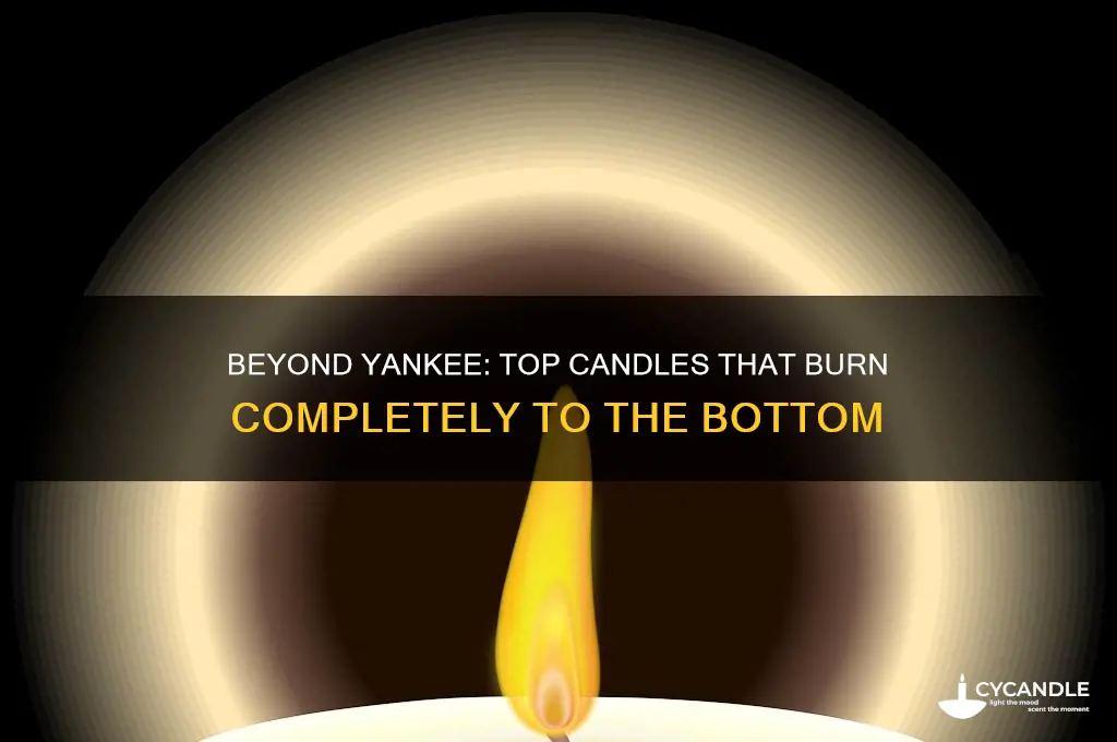 what candles burn all the way down besides yankee candle