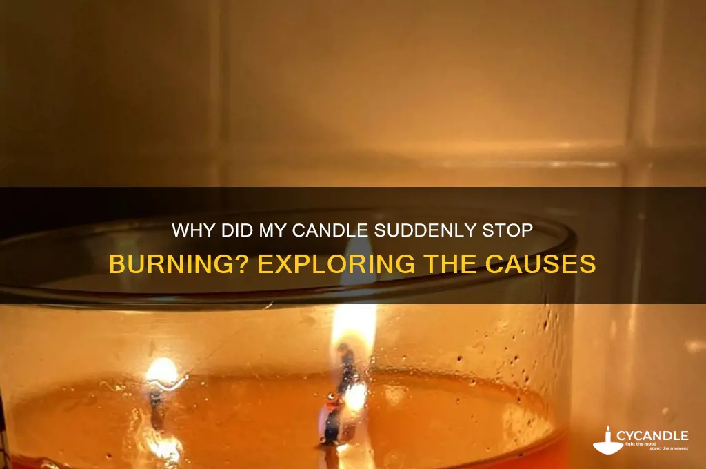 what caused the candle to stop burning