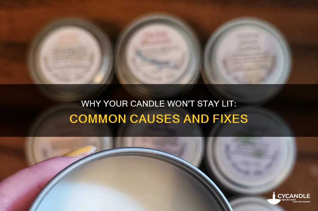 what causes a candle not to stay light