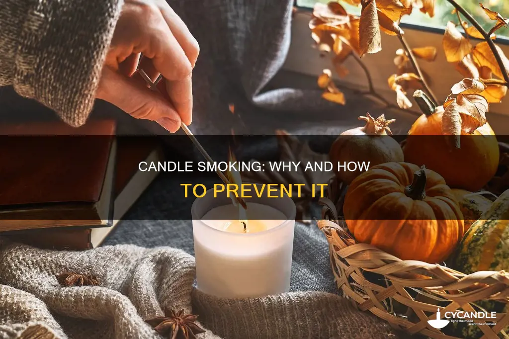 what causes a candle to smoke