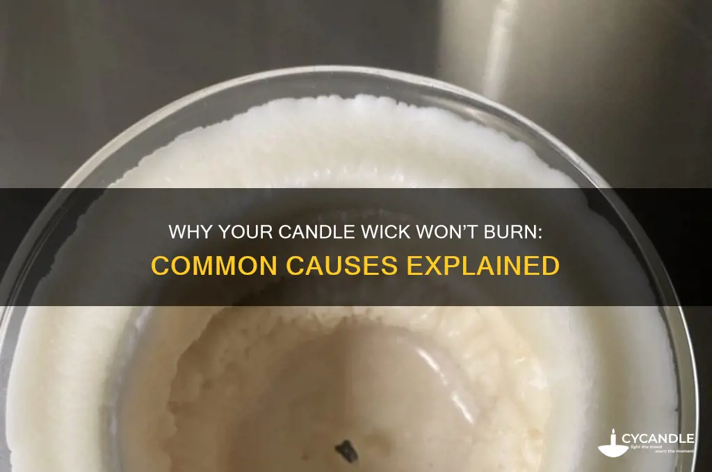 what causes a candle wick not to burn