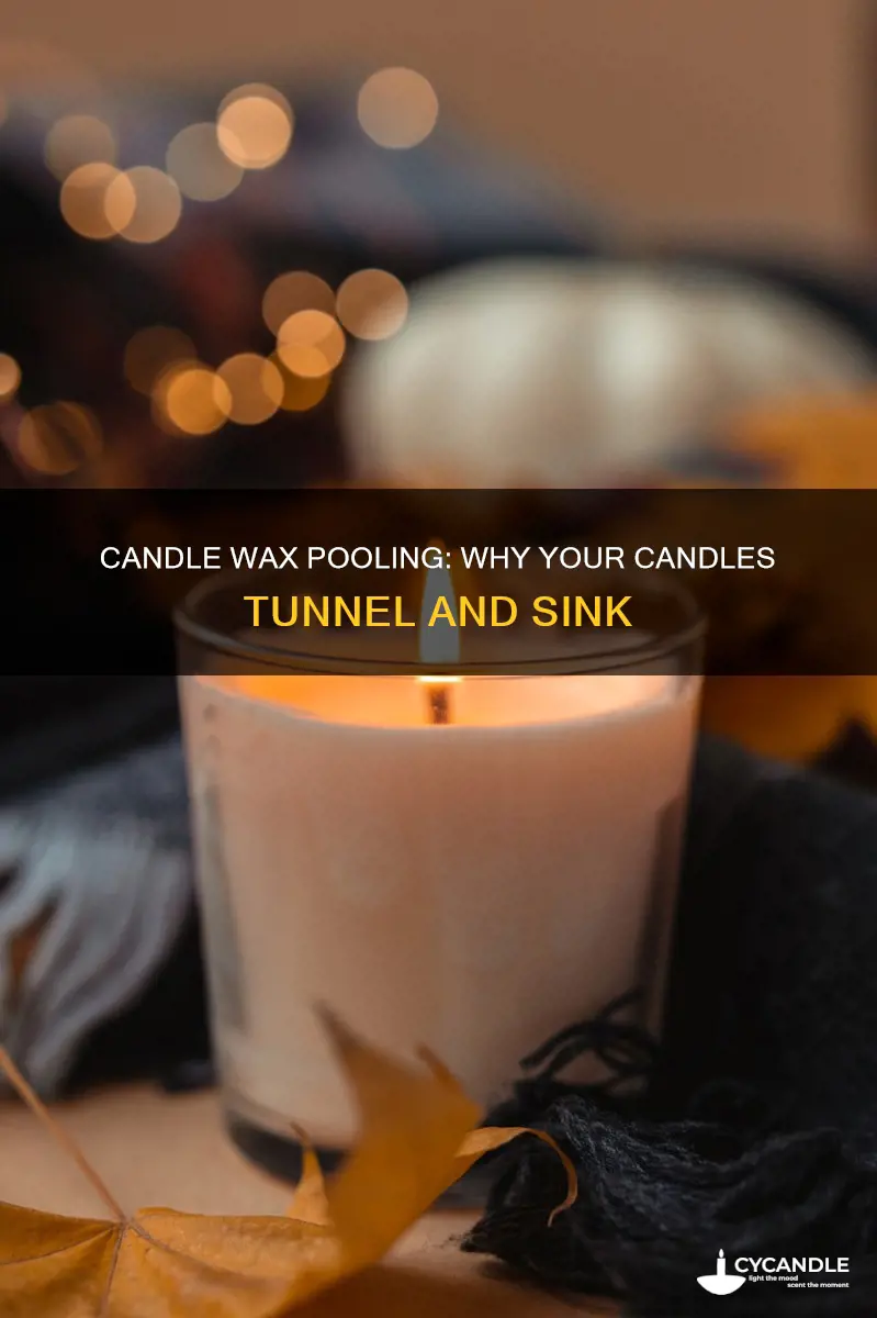 what causes candles to sink in the middle