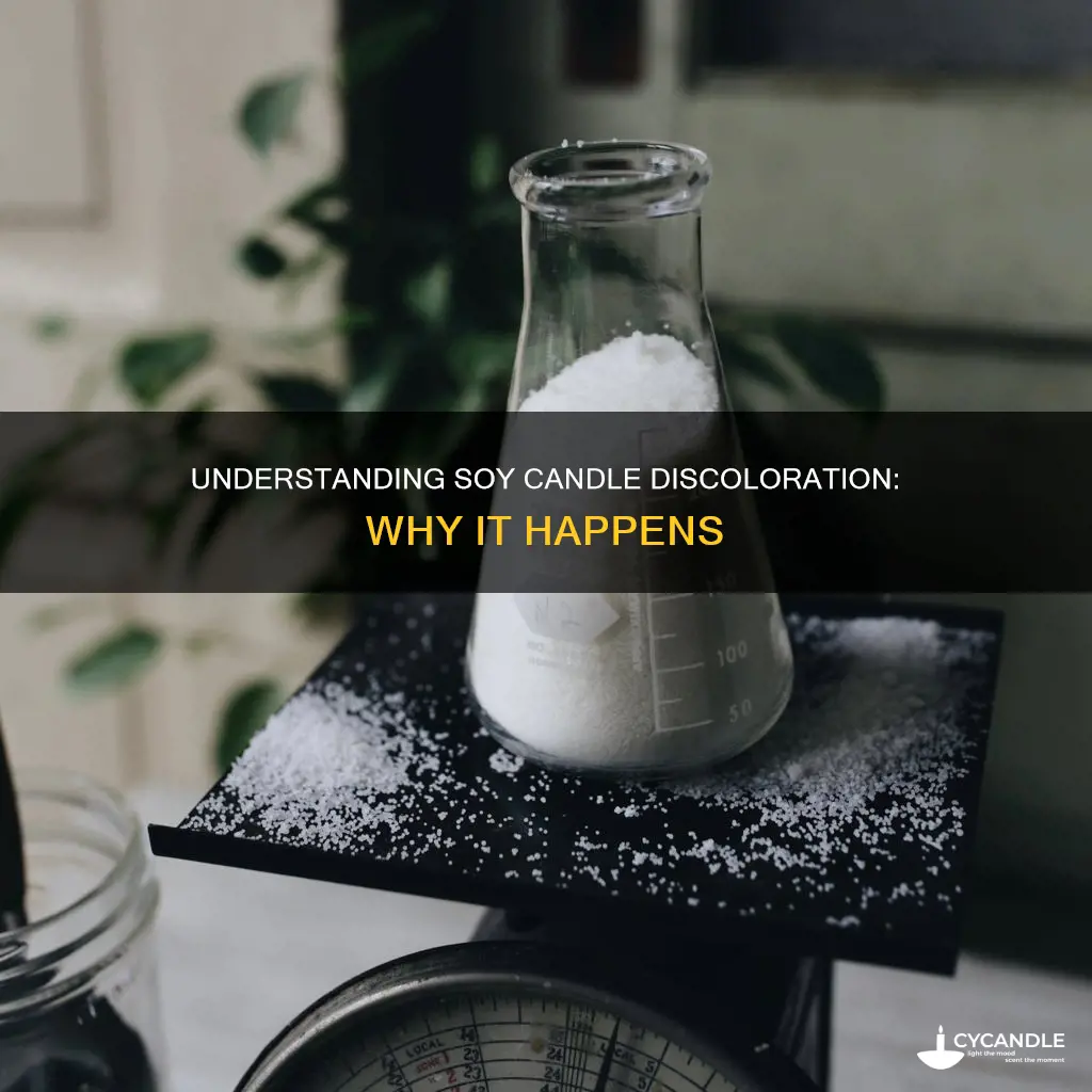 what causes discoloration in my soy candles