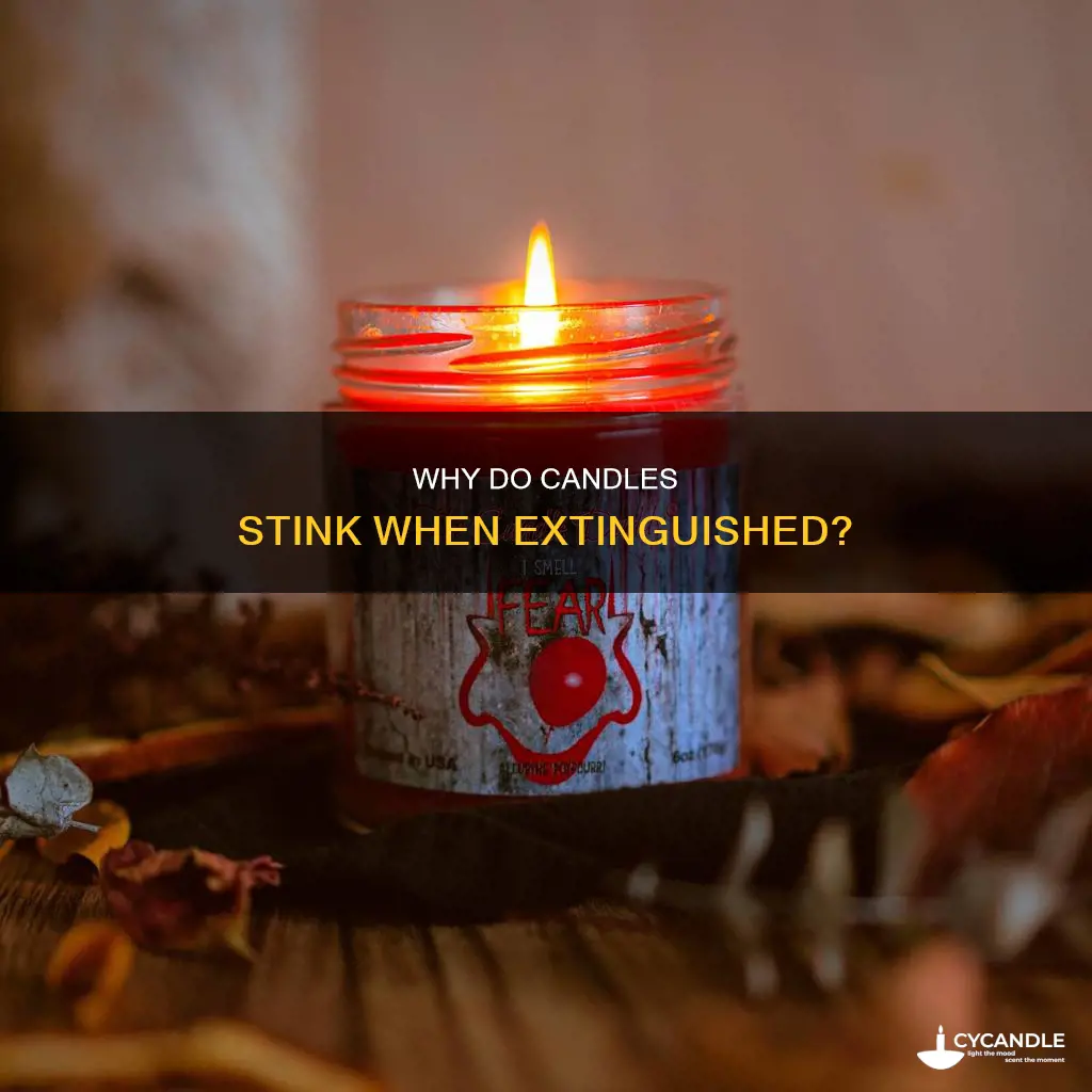 what causes the unpleasent smell after candles go out